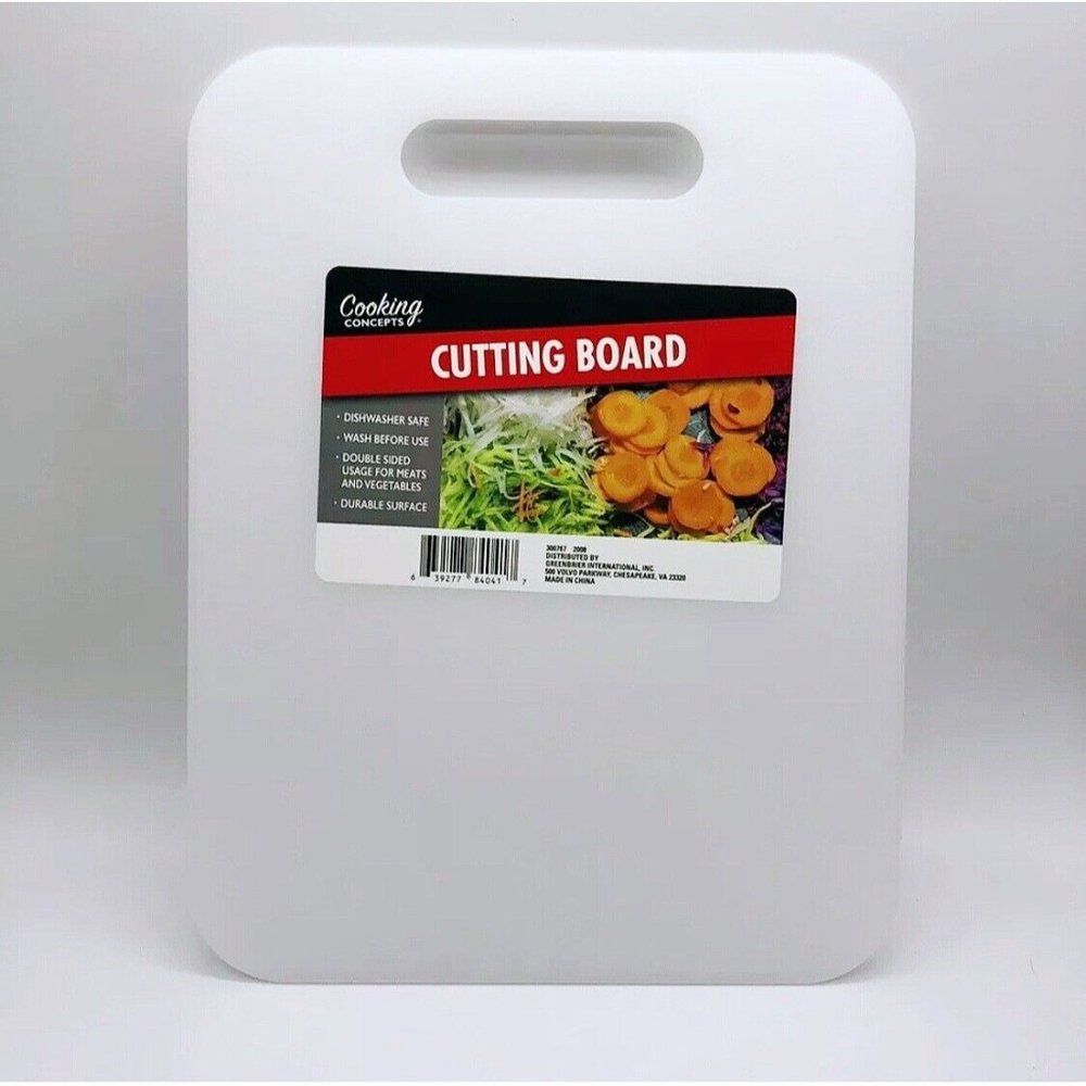 Cooking Concepts Dual-Sided White Cutting Board, 8x11 in. Durable Convenient NEW